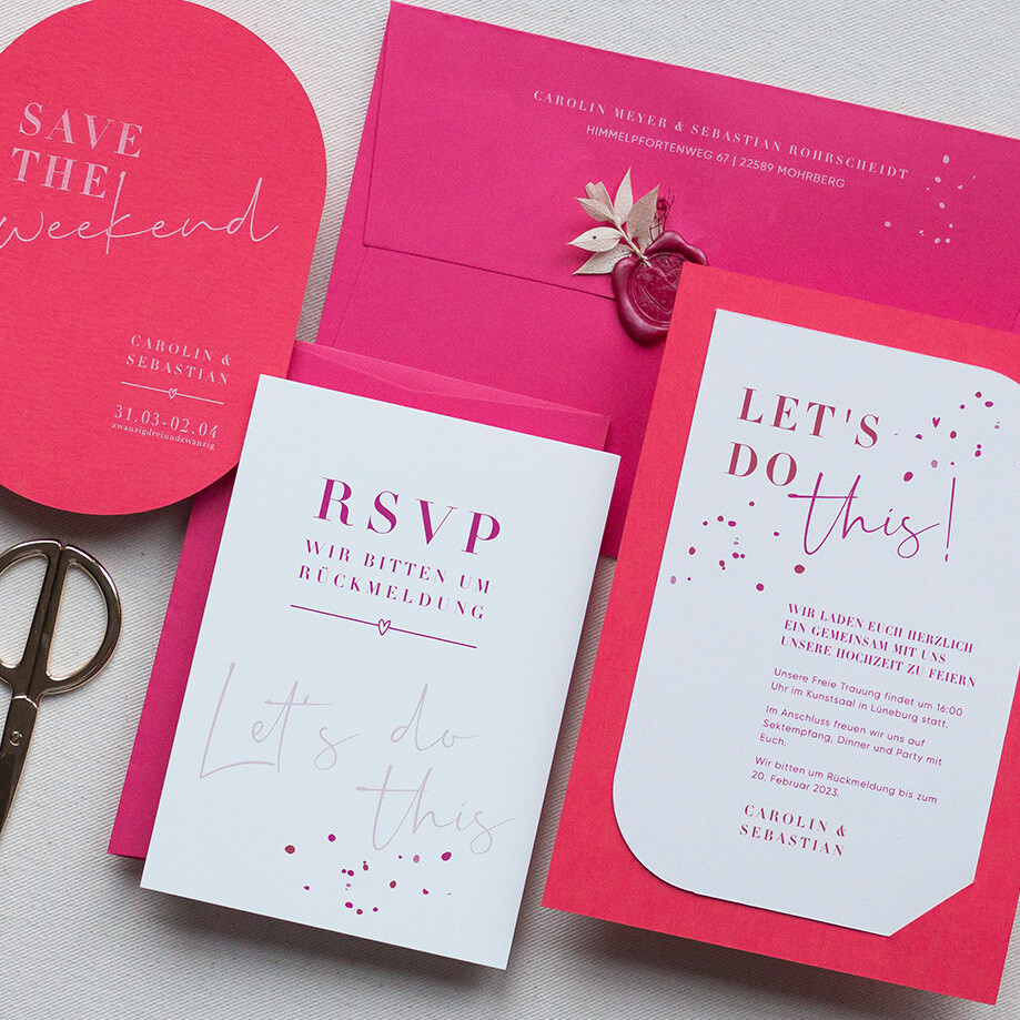Hochzeitspapeterie modern